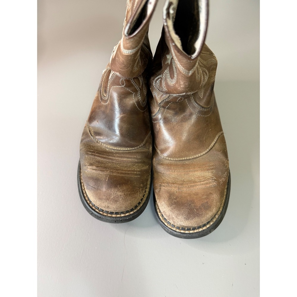 Ariat Womens Brown Leather Western Cowboy Boots Star Embroidery Size 8B